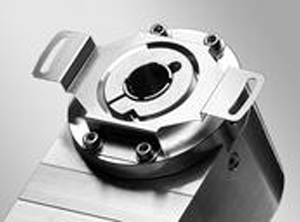 Spring coupling for encoders with ø58 mm housing, hole distance 73 mm