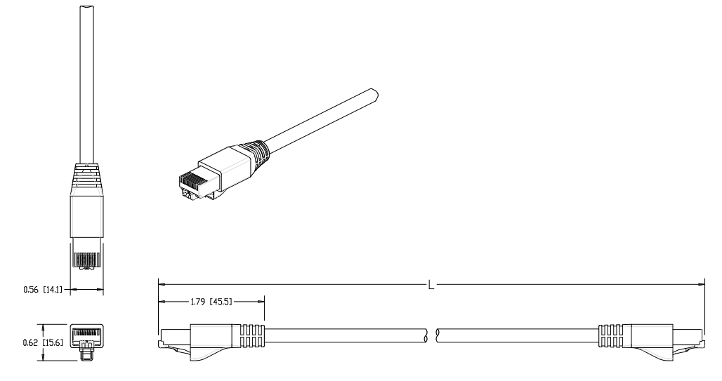 BELDEN - Free CAD models - Industrial cordset IP20 CAT5E FTP - TraceParts