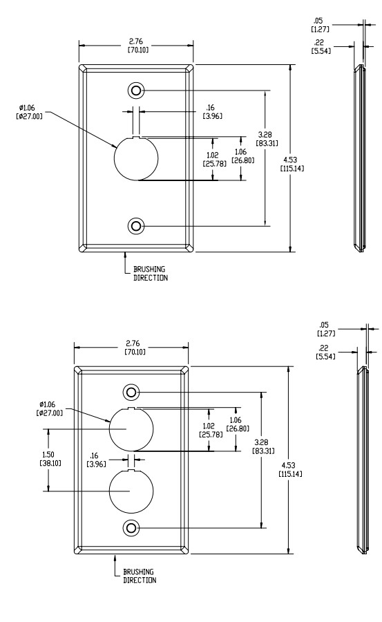 BELDEN - Free CAD models - Faceplate - Single Gang, 1 and 2 Port ...