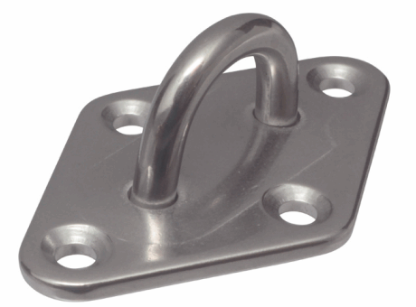 231994 PONTET SOUDÉ SUR PLATINE DIAMANT EMBOUTIE - INOX A2