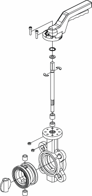 BENE INOX - Free CAD models - 58422 VANNE PAPILLON À OREILLES DE ...