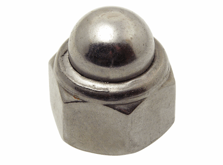 215618 ECROU BORGNE AUTOFREINÉ À BAGUE NYLON INOX A2 - DIN 986