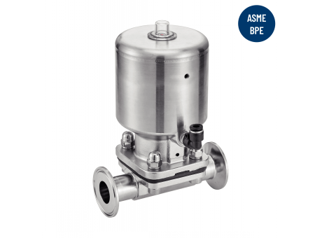 8061 VANNE À MEMBRANE PNEUMATIQUE TOUT INOX CLAMP