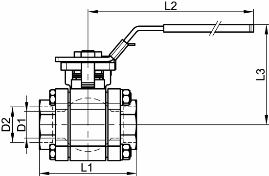 BENE INOX - Archivos CAD gratuitos - 58471 VANNE 3 PIÈCES ATEX À SOUDER ...