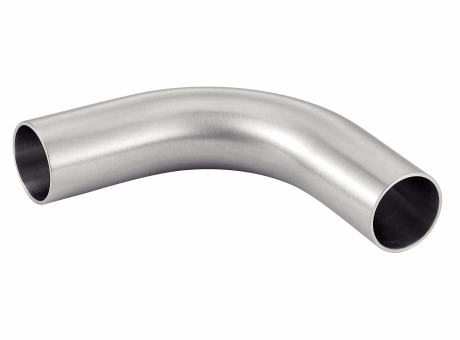 Model Refined Inox BENE INOX - Free CAD models - 90° satin polished bend with straight ...