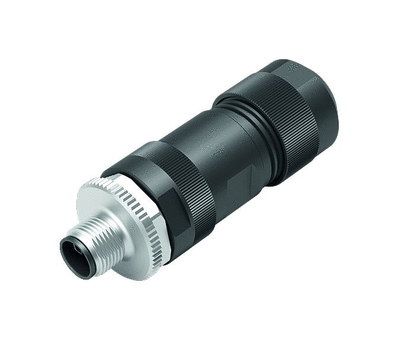 M12 Male cable connector, Contacts: 4, 8.0-13.0 mm, unshielded, screw clamp, IP67, UL, M12x1.0