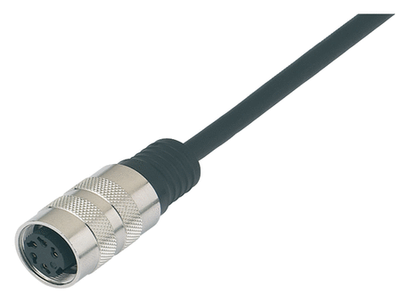M16 Conector de cable hembra, Número de contactos: 14 (14-b), sin blindaje, moldeado en el cable, IP67, PUR, negro, 8 x 0,25 mm² / 2 x 0,50 mm², 2 m