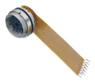 M16 Flanschdose, Polzahl: 12 (12-a), ungeschirmt, THT, IP67, Frontmontage
