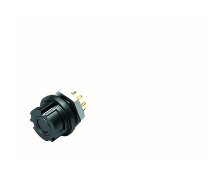 Bayonet Female panel mount connector, Contacts: 8, unshielded, solder, IP67