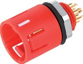 Snap-In IP67 (subminiature) male panel mount connector, Contacts: 3, unshielded, solder, IP67