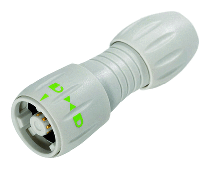 Bayonet Male cable connector, Contacts: 8, 6.0-8.0 mm, unshielded, solder, IP67