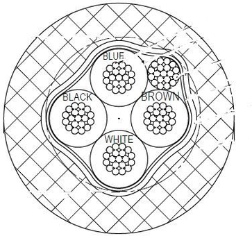 PVC cable, Contacts: 3, PVC  black, 3 x 0.34 mm²