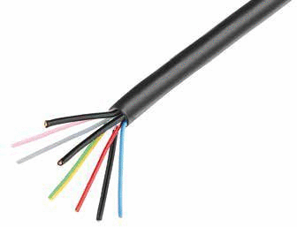 PUR cable, PUR  black