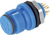 Snap-In IP67 (subminiature) female panel mount connector, Contacts: 3, unshielded, solder, IP67