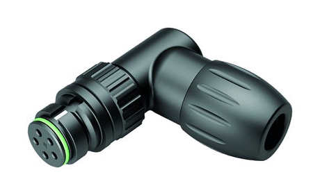 Snap-In Female angled connector, Contacts: 8, 6.0-8.0 mm, unshielded, solder, IP67