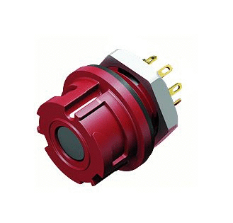 Bayonet Female panel mount connector, Contacts: 8, unshielded, solder, IP67