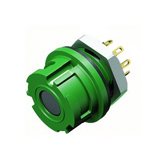 Bayonet Female panel mount connector, Contacts: 8, unshielded, solder, IP67