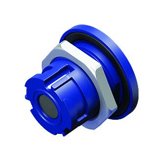 Bayonet Female panel mount connector, Contacts: 8, unshielded, solder, IP67 when unplugged as well, Front mounting