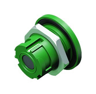 Bayonet Female panel mount connector, Contacts: 8, unshielded, solder, IP67 when unplugged as well, Front mounting