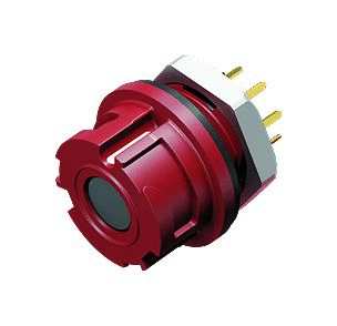 Bayonet Female panel mount connector, Contacts: 8, unshielded, THT, IP67
