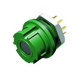 Bayonet Female panel mount connector, Contacts: 8, unshielded, THT, IP67