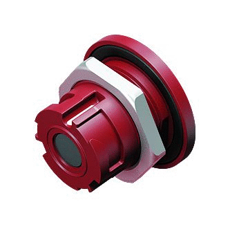 Bayonet Female panel mount connector, Contacts: 8, unshielded, THT, IP67 when unplugged as well, Front mounting