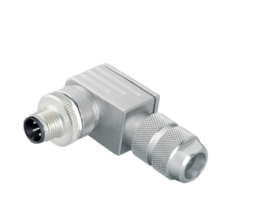 99 1533 820 05, M12-B male angled connector, Contacts: 5, 5.0 - 8.0 mm, shieldable, wire clamp, IP67