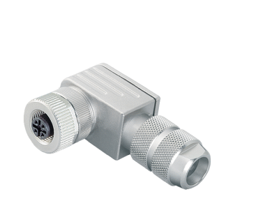 99 1534 820 05, M12-B female angled connector, Contacts: 5, 6.0 - 8.0 mm, shieldable, wire clamp, IP67