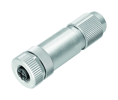 M12 Female cable connector, Contacts: 4, 5.0-8.0 mm, shieldable, screw clamp, IP67, UL