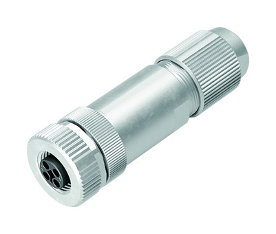 M12 Female cable connector, Contacts: 4, 5.0-8.0 mm, shieldable, screw clamp, IP67, UL