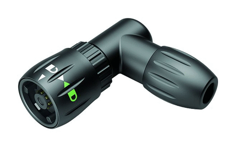 Bayonet Male angled connector, Contacts: 8, 4.0-6.0 mm, unshielded, solder, IP67