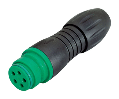 Snap-In Female cable connector, Contacts: 3, 4.0-6.0 mm, unshielded, solder, IP67, UL, VDE