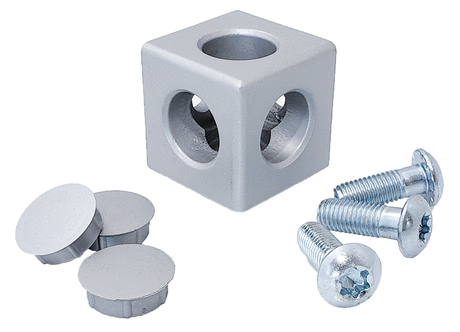 671633 - 30S 3 Hole Square Corner Connector