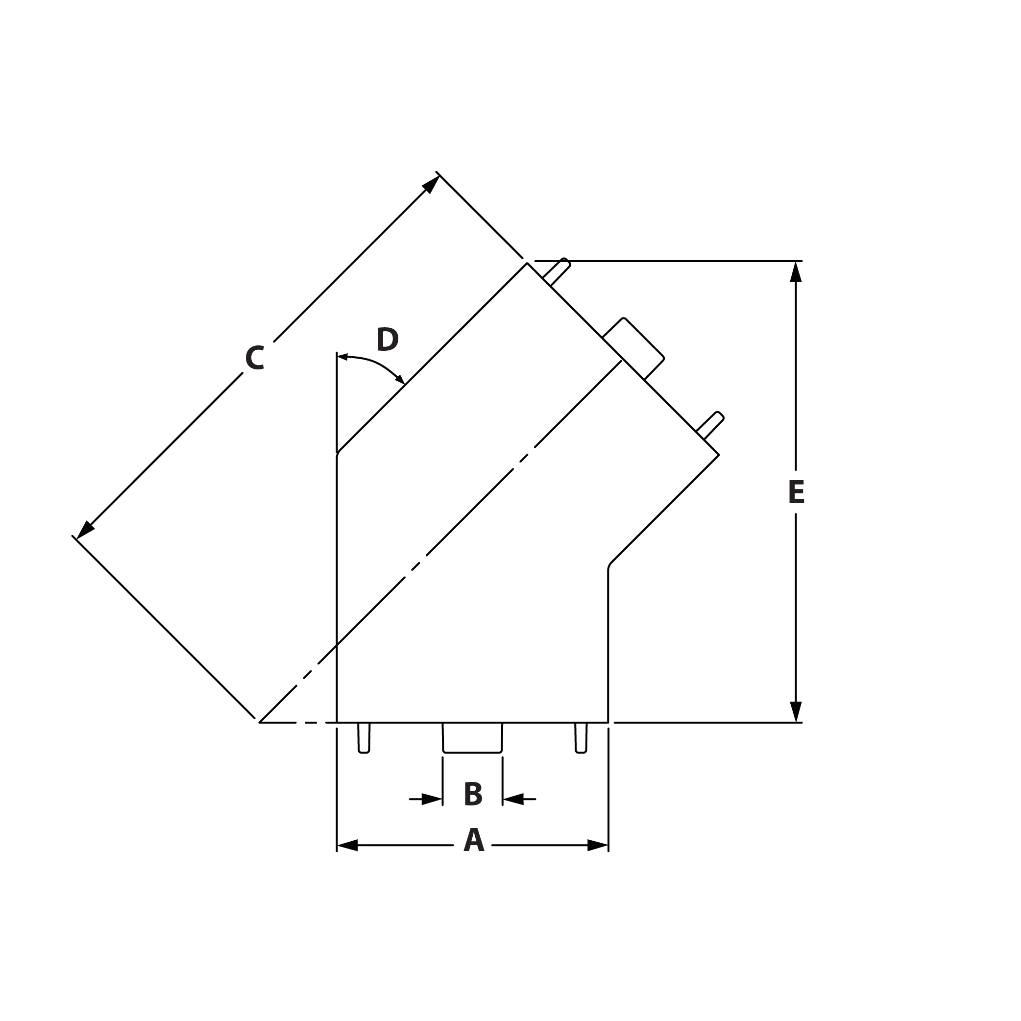 Bonnell Aluminum - Free CAD models - 671640 - 45S 2 Hole 45° Connector ...
