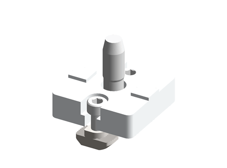 671766 - Plate Connector Alu W/Screws