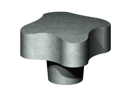 00202-025 - Knob type "Bolero, DIN 6335, cast