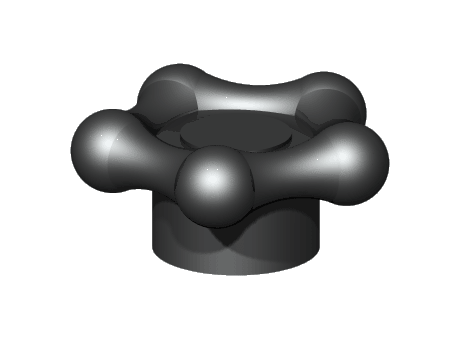 00202-022 - Knob type Etoile, tapped insert