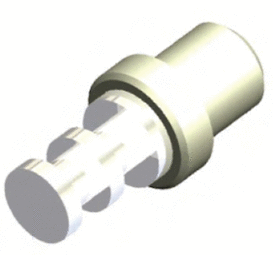 Insulated solder terminal, Turreted, Length .100 (2.54), Mfg. Hole Diameter .083 (2.11), Capacitance 0.5 pF, A .040 (1.02) , B .140 (3.56)