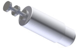 Insulated solder terminal, Turreted, Length .188 (4.78), Mfg. Hole Diameter .203 (5.16), Capacitance 0.4 pF, A .500 (12.70), B .281 (7.14)
