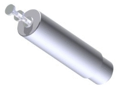 Insulated solder terminal, Pin type, Length .188 (4.78), Mfg. Hole Diameter .203 (5.16), Capacitance 0.2 pF, A .800 (20.32), B .250 (6.35)