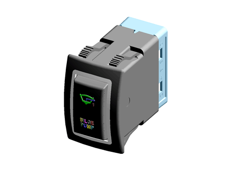 Switch, HR-Series, Rocker Switch, HR11D1A11BW1-11-PDVC1