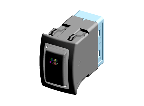 Switch, HR-Series, Rocker Switch, HR11D1A11BW1-11-VC001