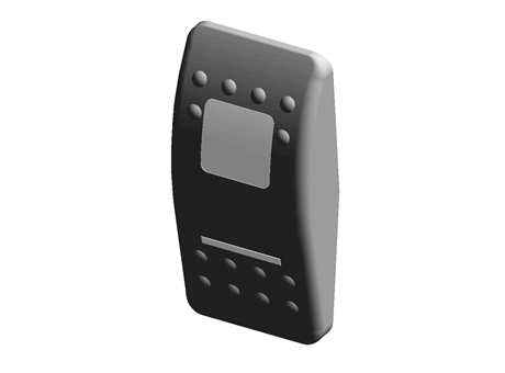 Carling Technologies - Free CAD models - Switch, V-Series Rocker Only ...