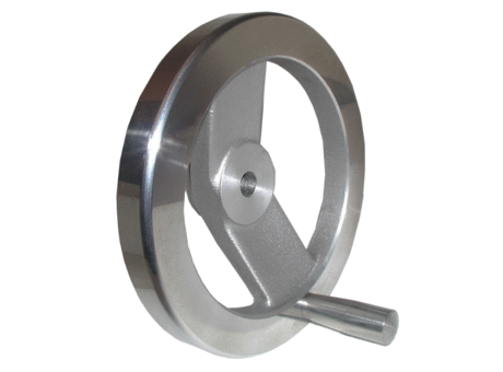Hand Wheels – Two-Spoke Square Design (Aluminum) with Tapped Hole for Handle, Inch