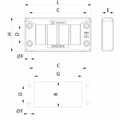 Dimensioned drawing