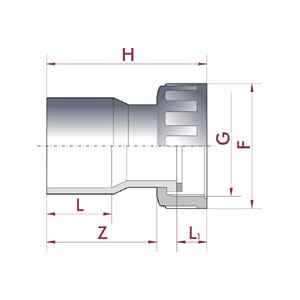 Solvent Socket Connection Types CEPEX - Free CAD models - UP. 56. SF - Fitting connection, Female ...