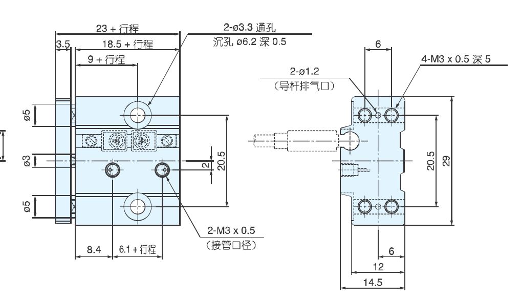 CKT Pneumatic Co.,Ltd - Free CAD models - Miniature Cylinder with Guide ...