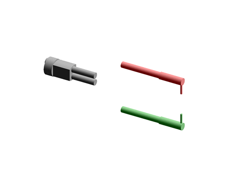 Glasfaser-Lichtleiter, Einweg-Lichtschranken radial, Baugr. Durchmesser 6, Schaltabst. 200 mm