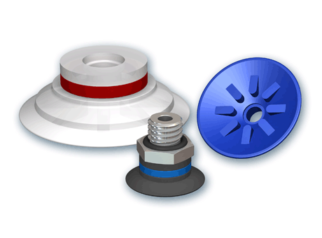 Flat suction cup with internal cleats VPF series