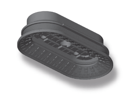 Oblong suction cups COBC series
